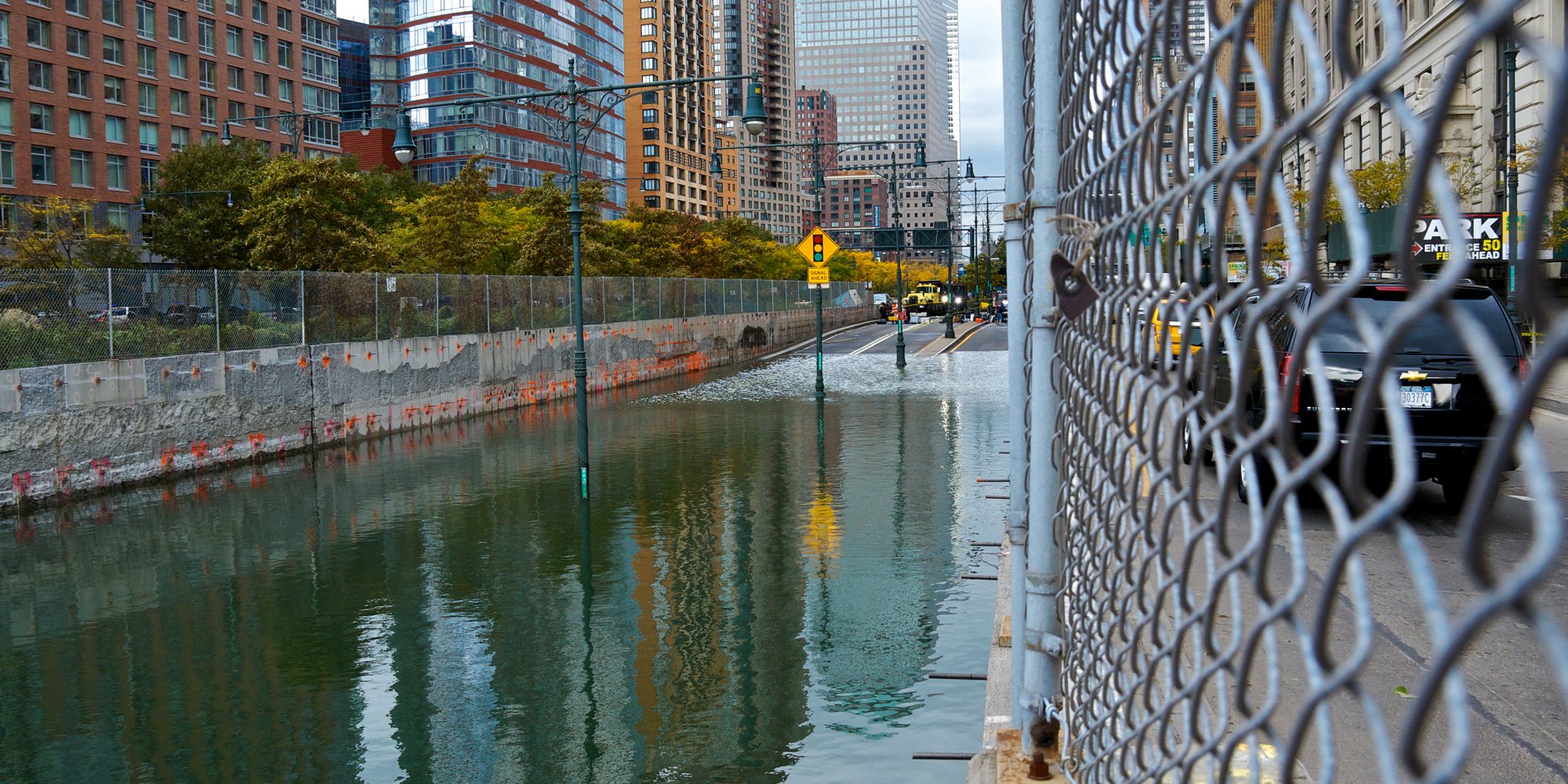 iStock/JayLazarin: New York City’s Battery Park Underpass in the aftermath of Hurricane Sandy