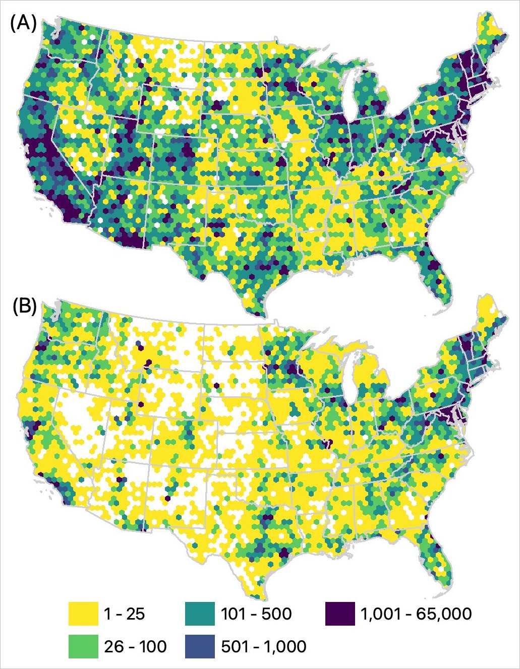 Maps of Available Bee Records in the U.S.