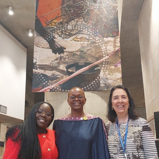 Semida Silveira, professor of practice at Cornell Engineering (right), with colleagues at the 2024 Summit on Clean Cooking in Africa.