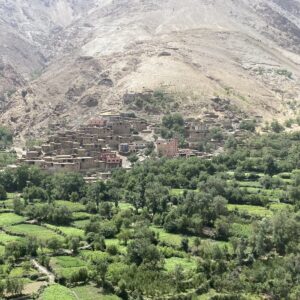 Moroccan town in High Atlas Mountains