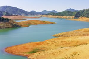 Sacramento river arm of Shasta Lake, California