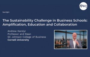 NYC Climate Week - The Sustainability Challenge in Business Schools