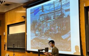 Jonathan Lin speaks in Climate Seminar