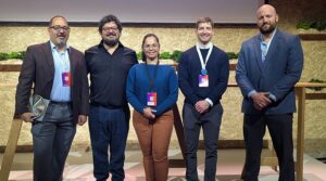 Daniel Mason-D’Croz, Mario Herrero, and Patrick Beary with grad students at EAT Lancet event