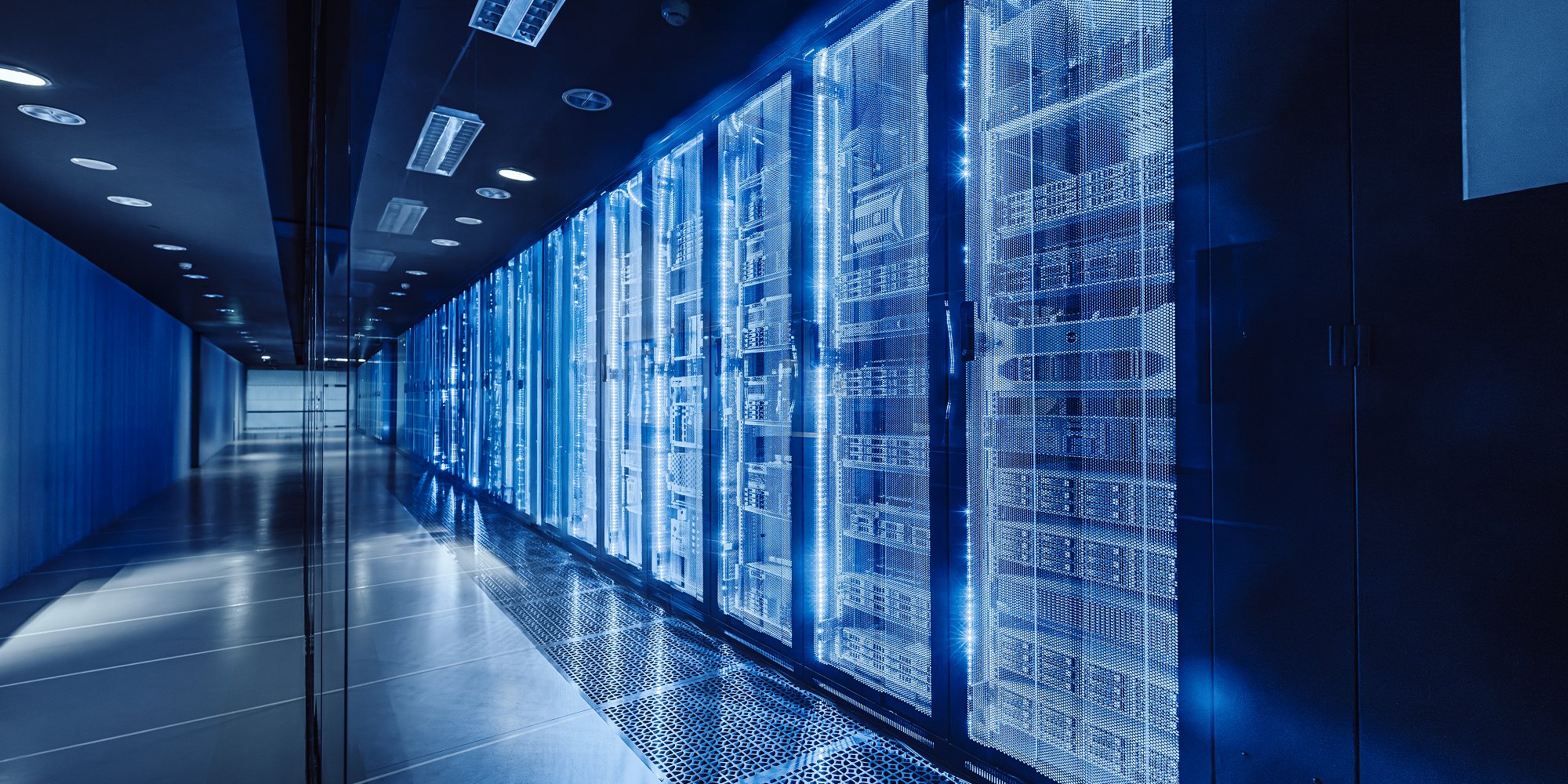 High-tech data center with server racks (iStock)