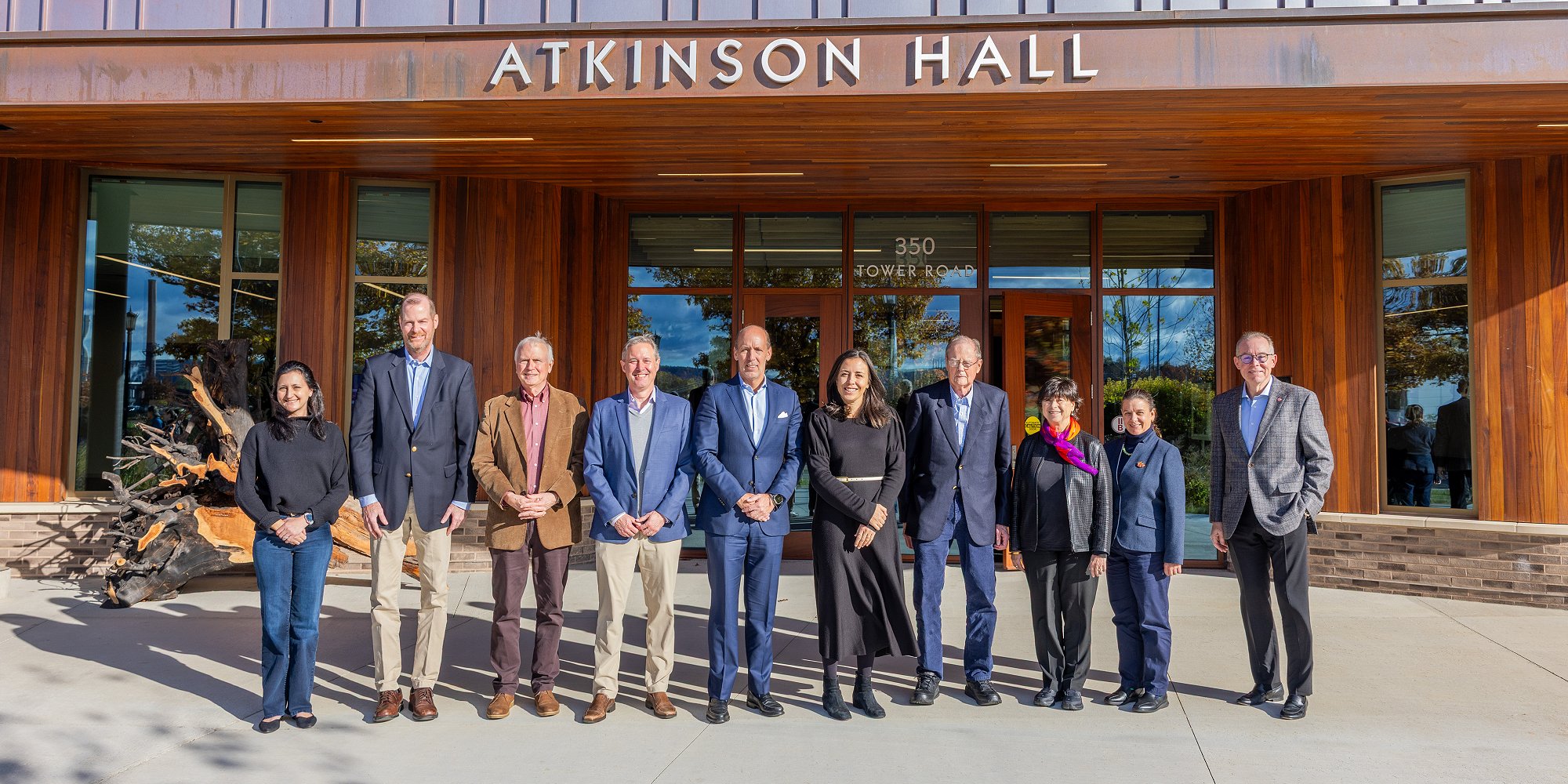 The Cornell Atkinson Advisory Council members in front of Atkinson Hall