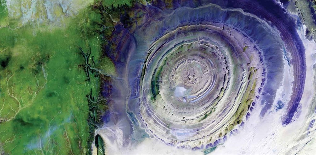 The “Eye of Africa” Richat structure in the Saharan Desert