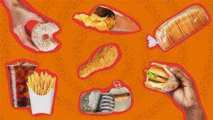 Various examples of processed food.